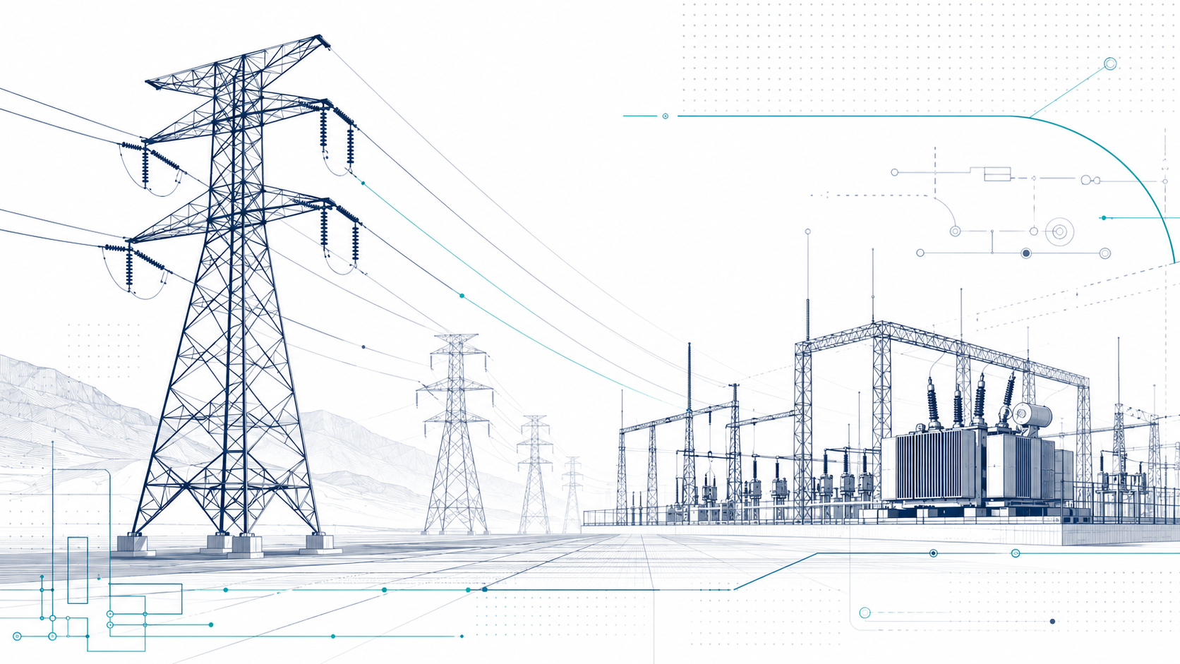 345 kV double-circuit transmission corridor with 138 kV substation step-down